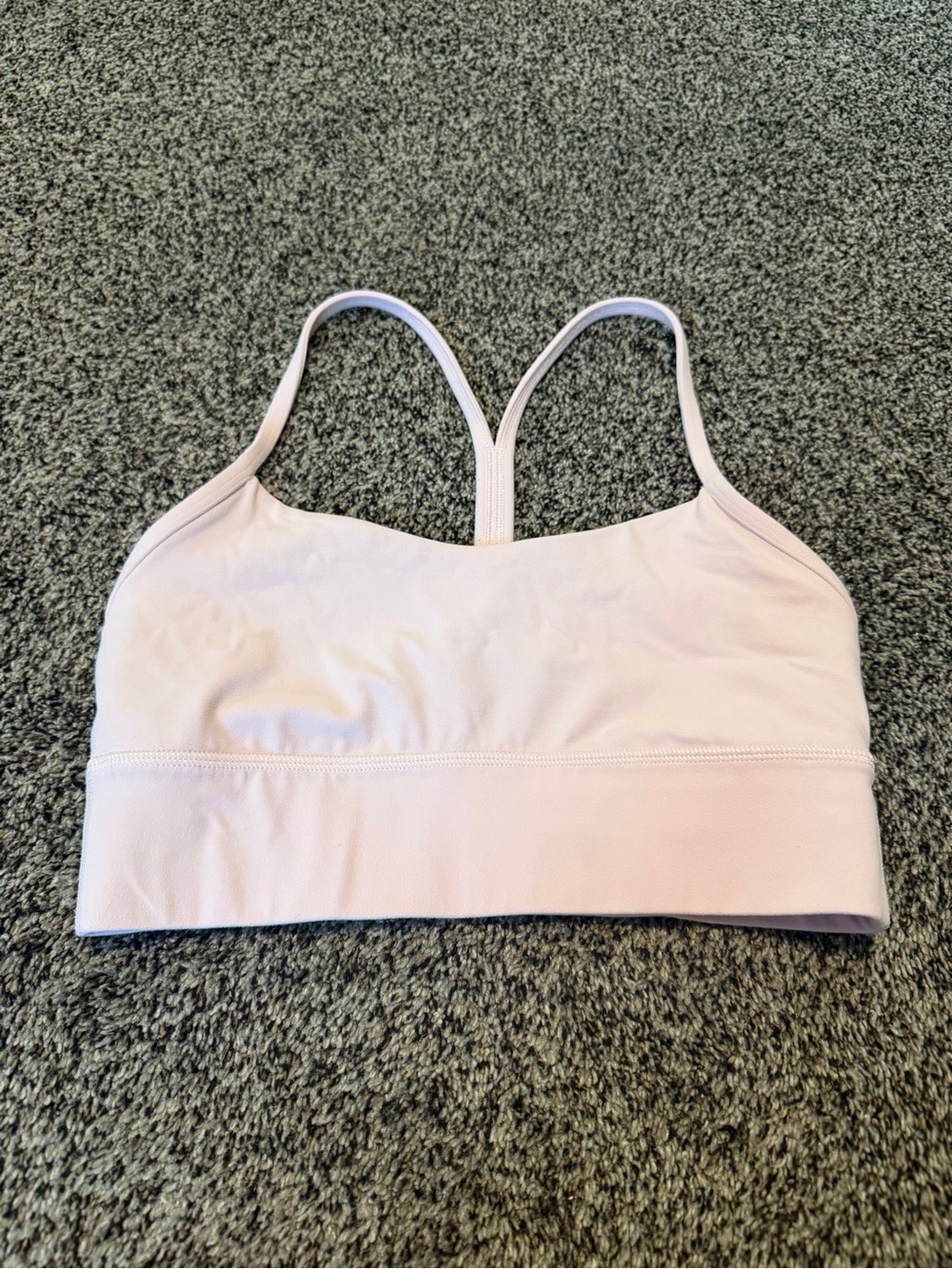 lululemon Flow Y Nulu Longline Bra Pale Pink – Size 6